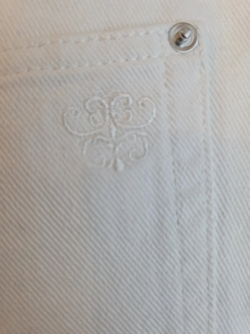 POSSE Harvey Denim Skirt in White - Size 26 (XS/S)